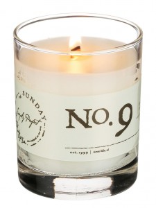 No. 9 Glass candle