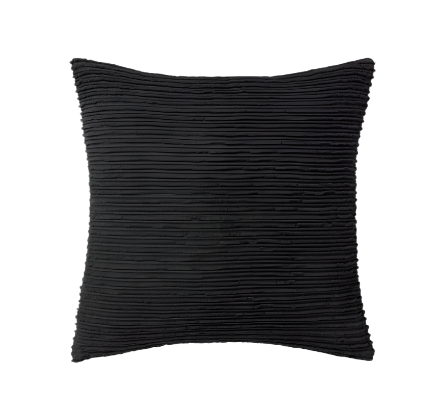 Black shops textured pillow